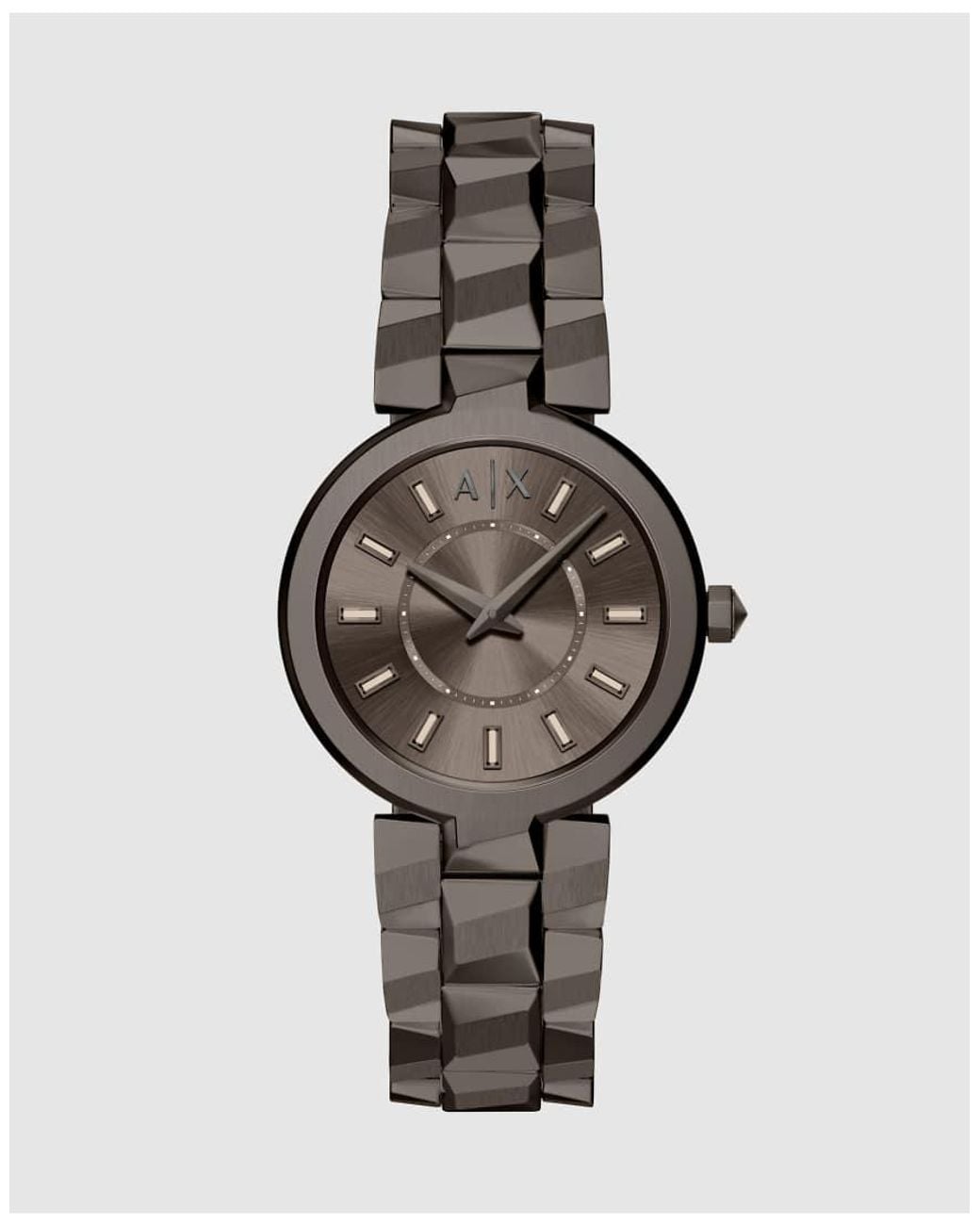 ARMANI EXCHANGE White Audora Two-Hand Stainless Steel Watch