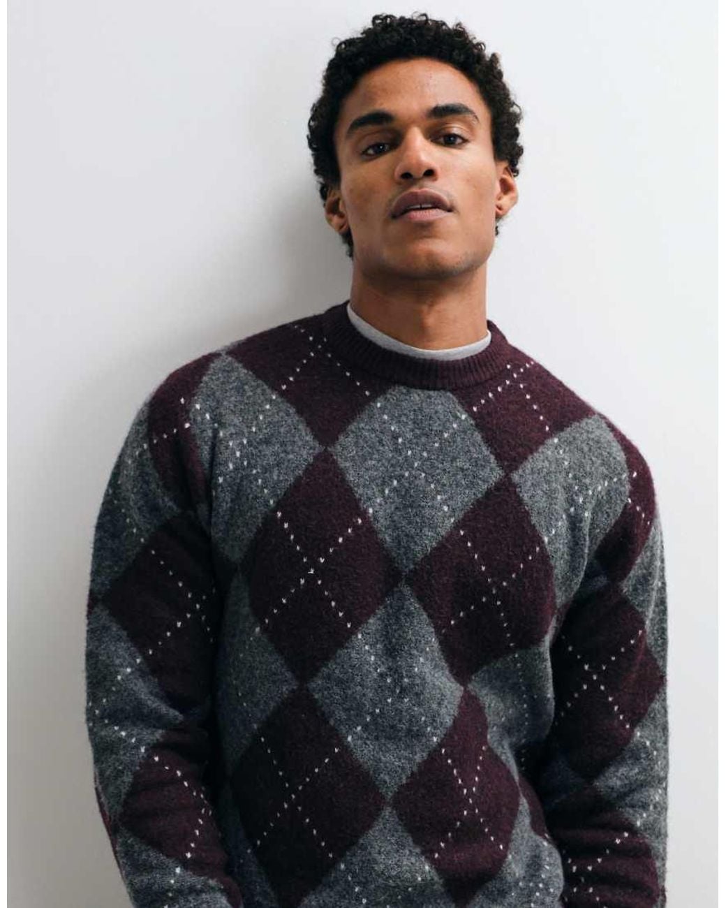 Brave Soul Blue Crew Neck Knitted Sweater for men