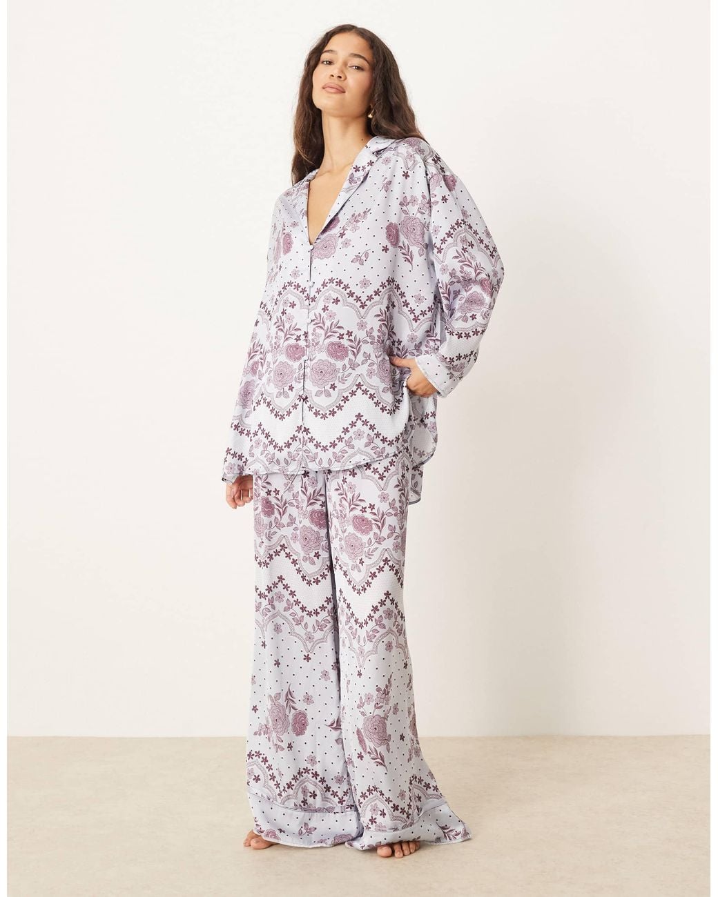 Free People Dreamy Days Printed Pajama Set in Blue | Lyst