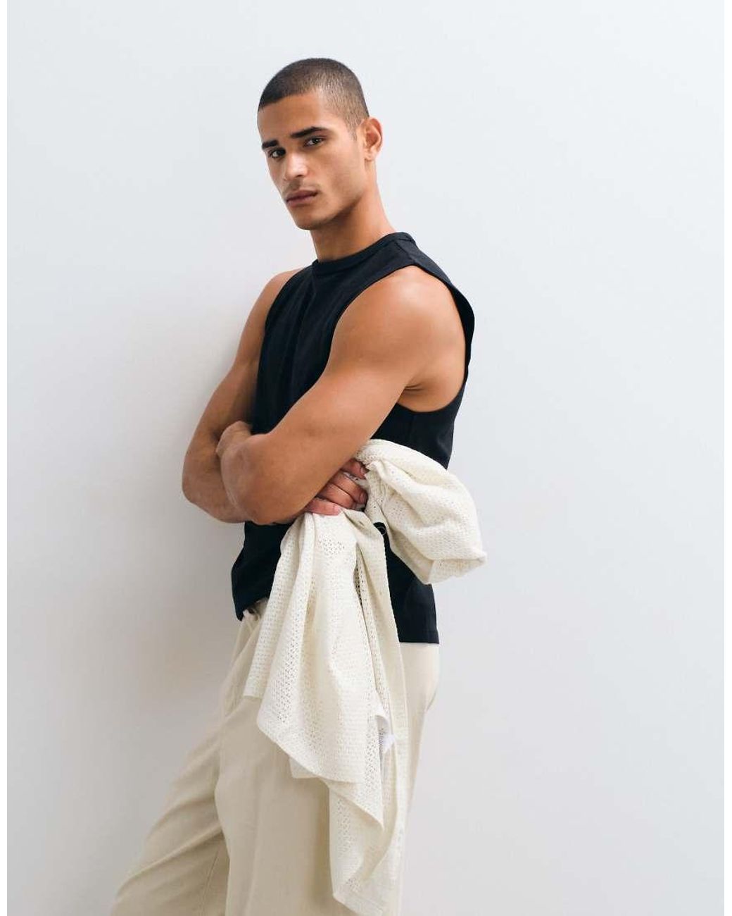 ASOS Black Breathemax Lite Regular Fit Tank for men