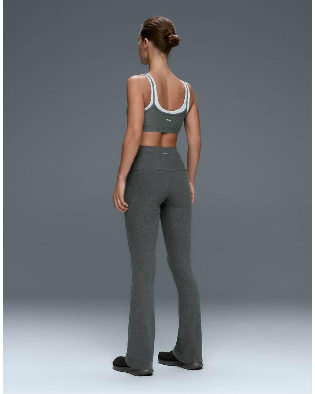Oysho White Comfortlux High-Rise Flare Trousers