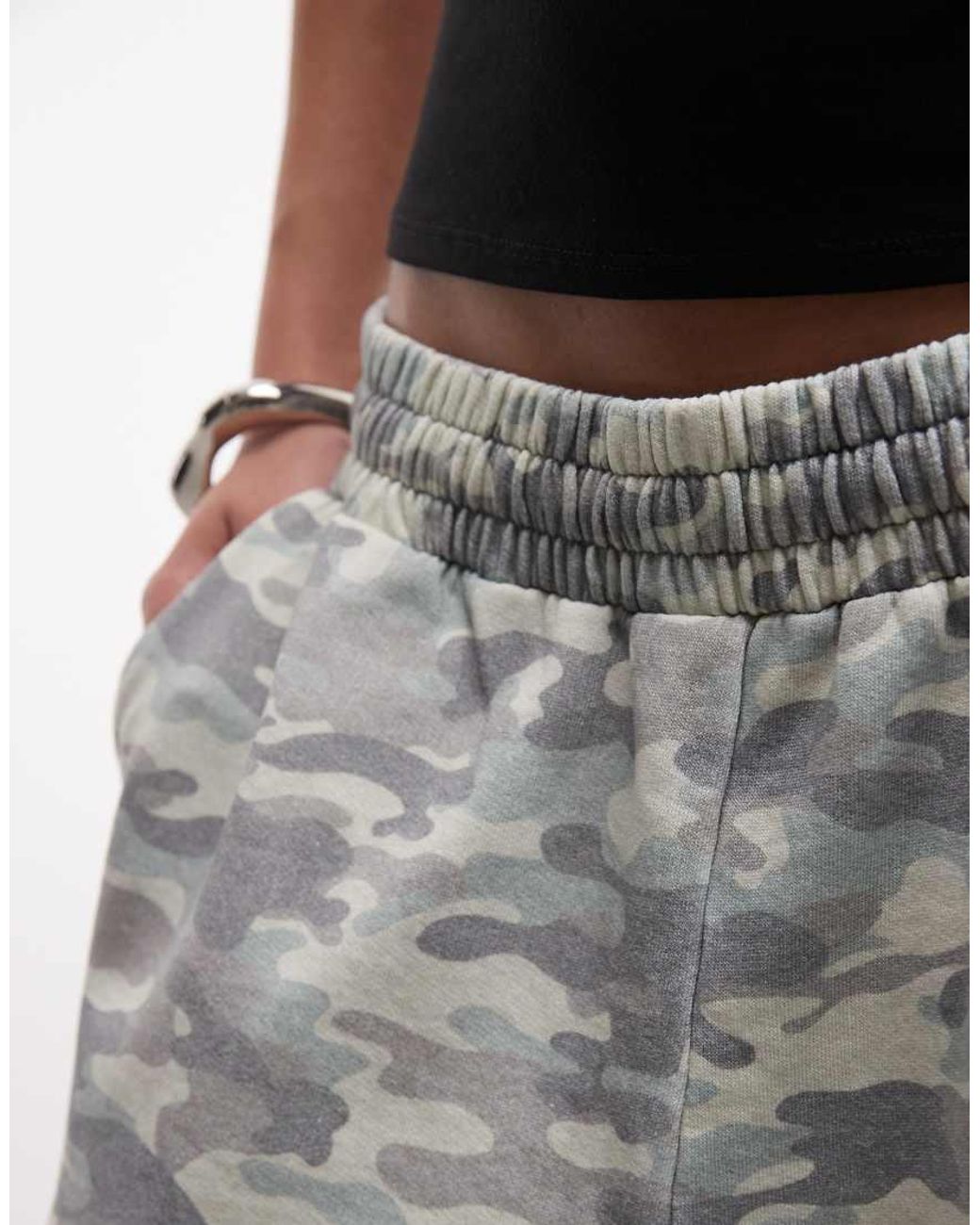 Collusion Green baggy Longline Jersey Shorts