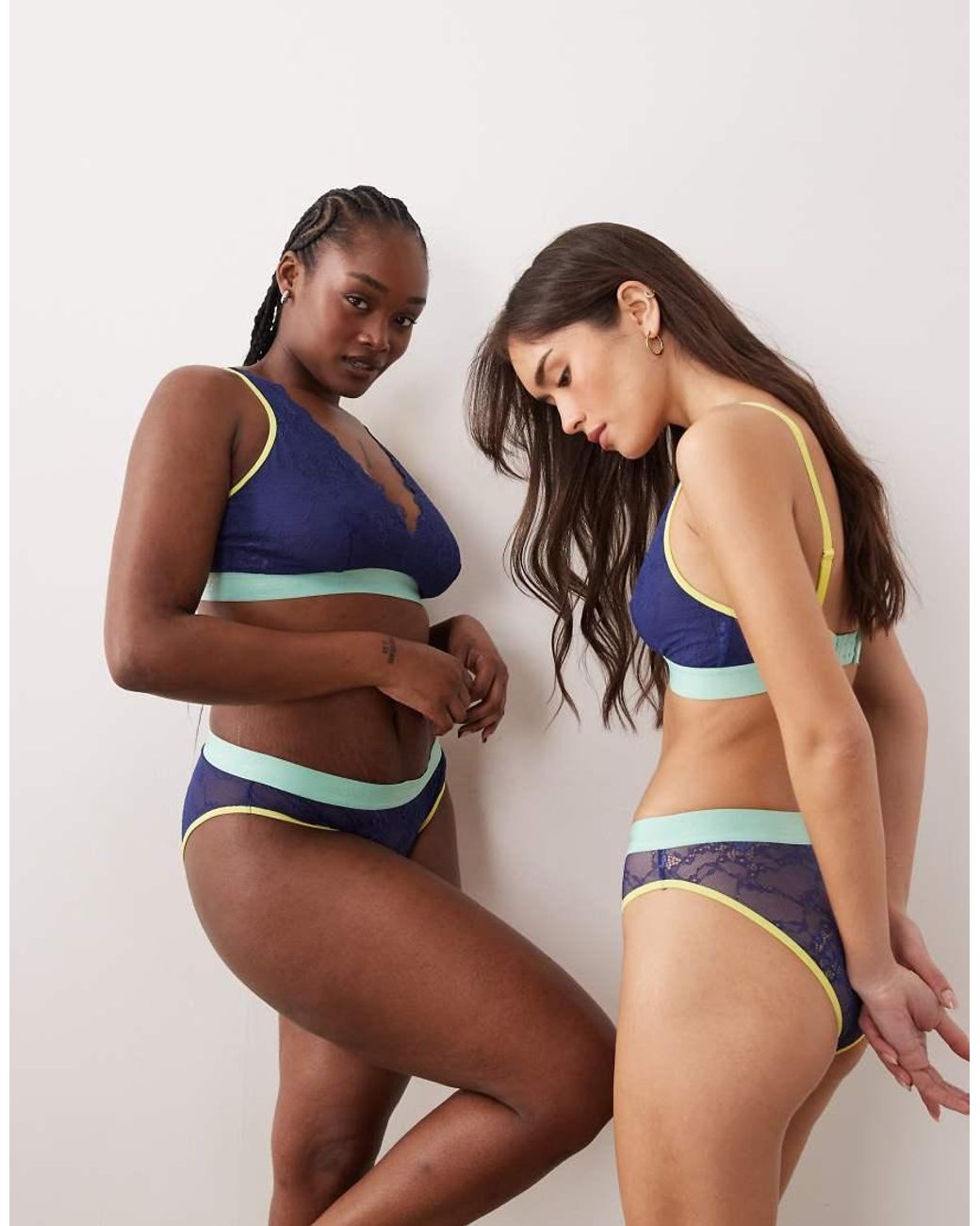 Lemonade Dolls Multicolor Trilogy Lace Mid Rise Brief