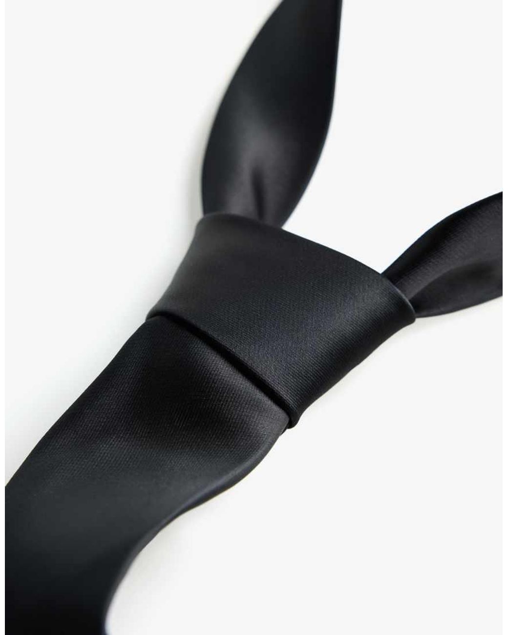 Bershka White Plain Tie for men