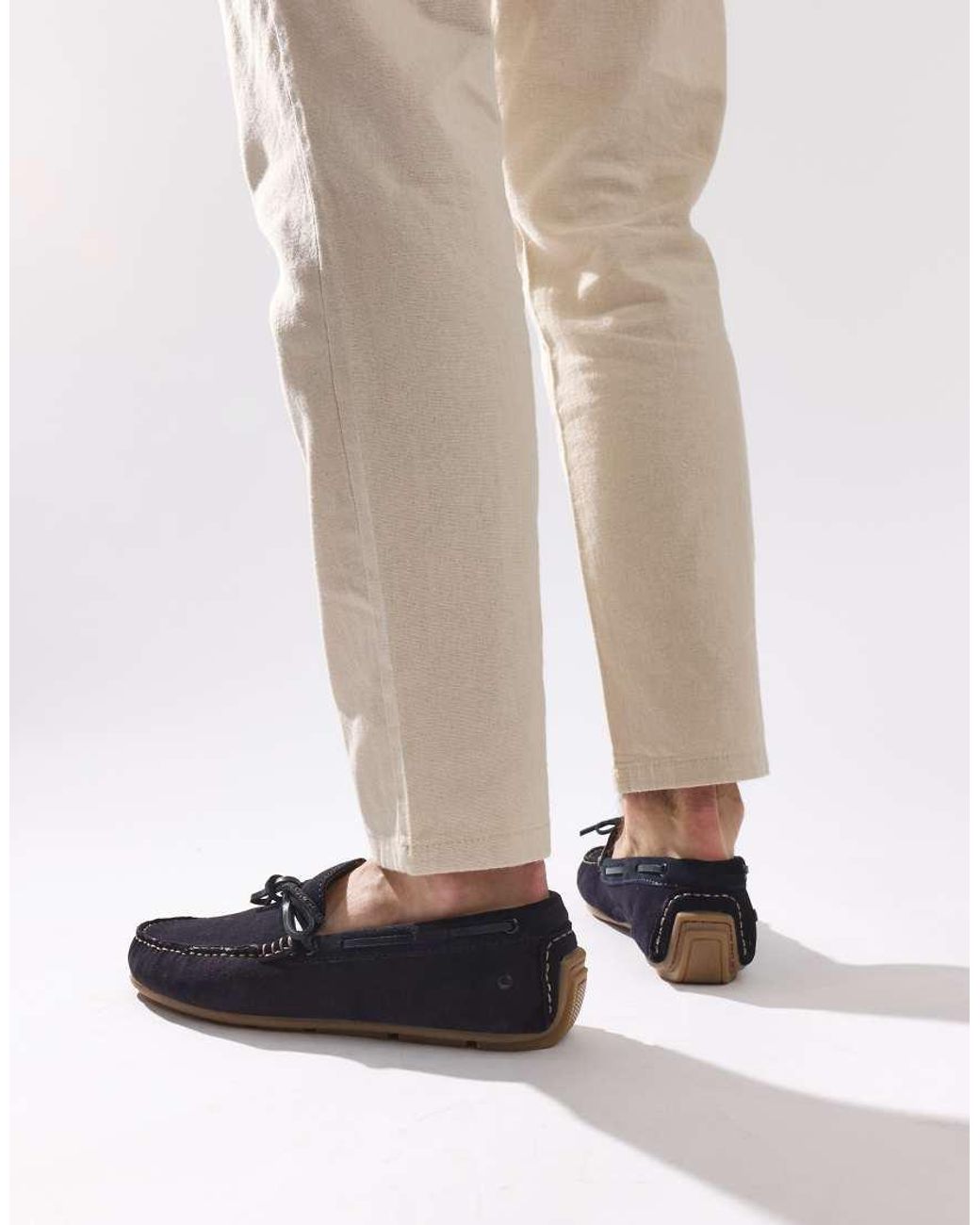 Base London Blue Brooks Driver Shoe for men