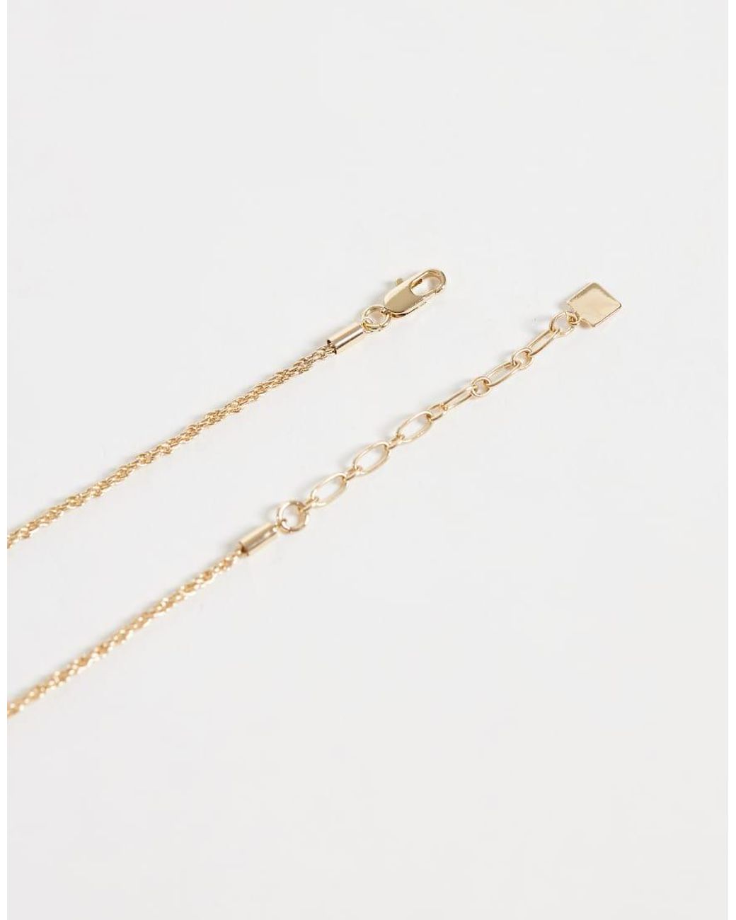ASOS White Chain Necklace With Knot Detail Pendant