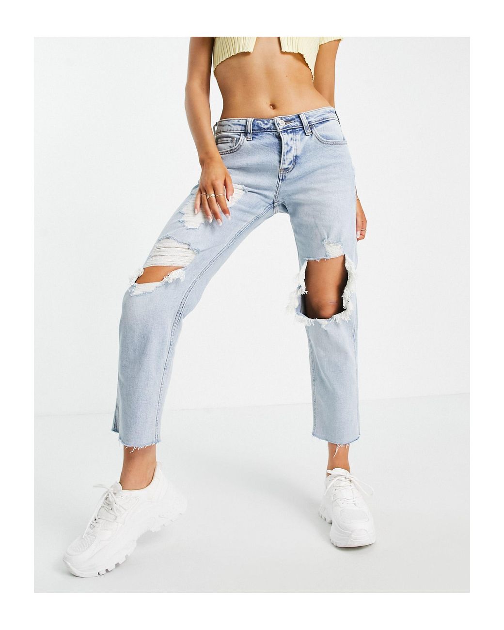 Hollister Denim Shredded Boyfriend 