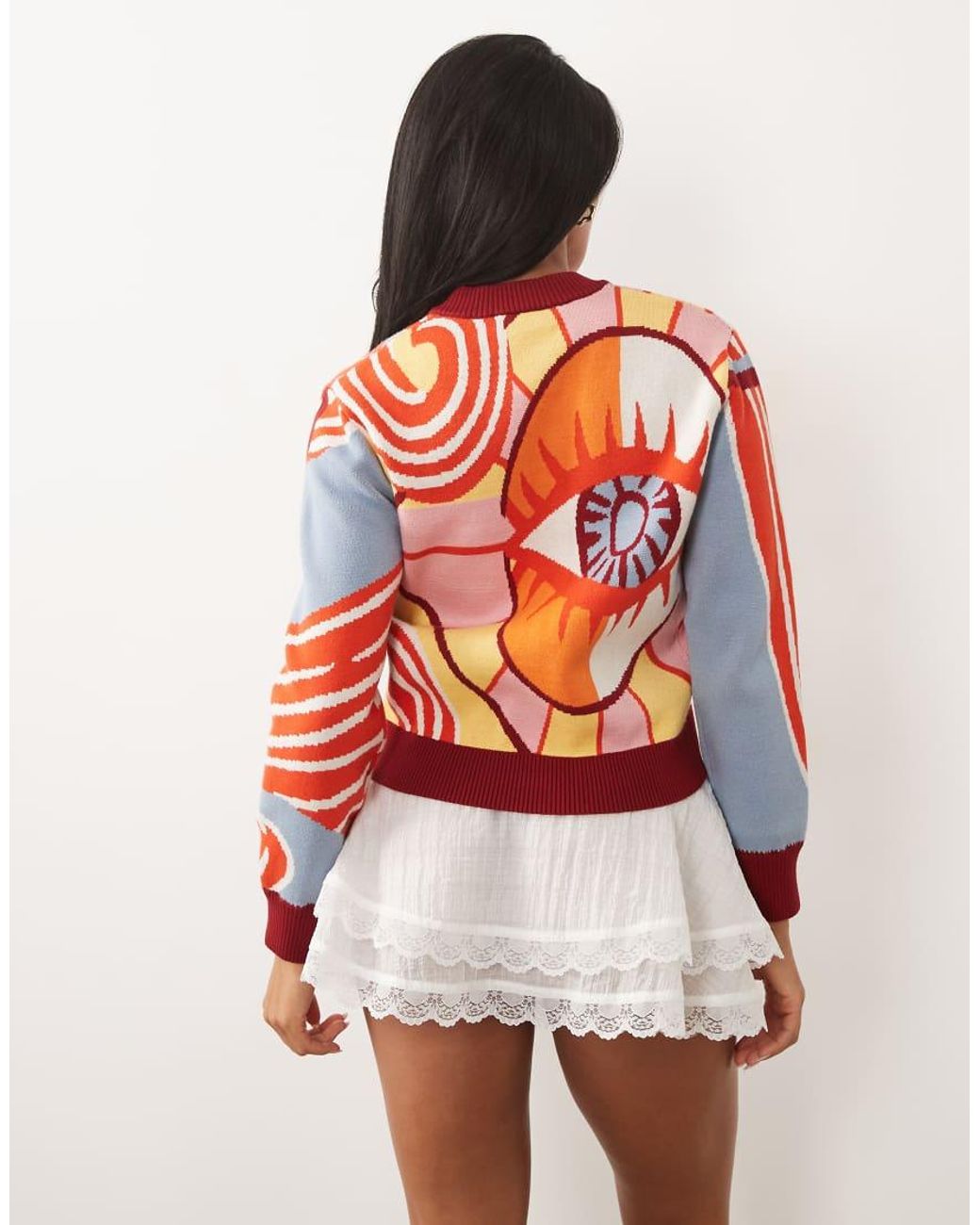 Never Fully Dressed Red Button Down Knit Cardigan