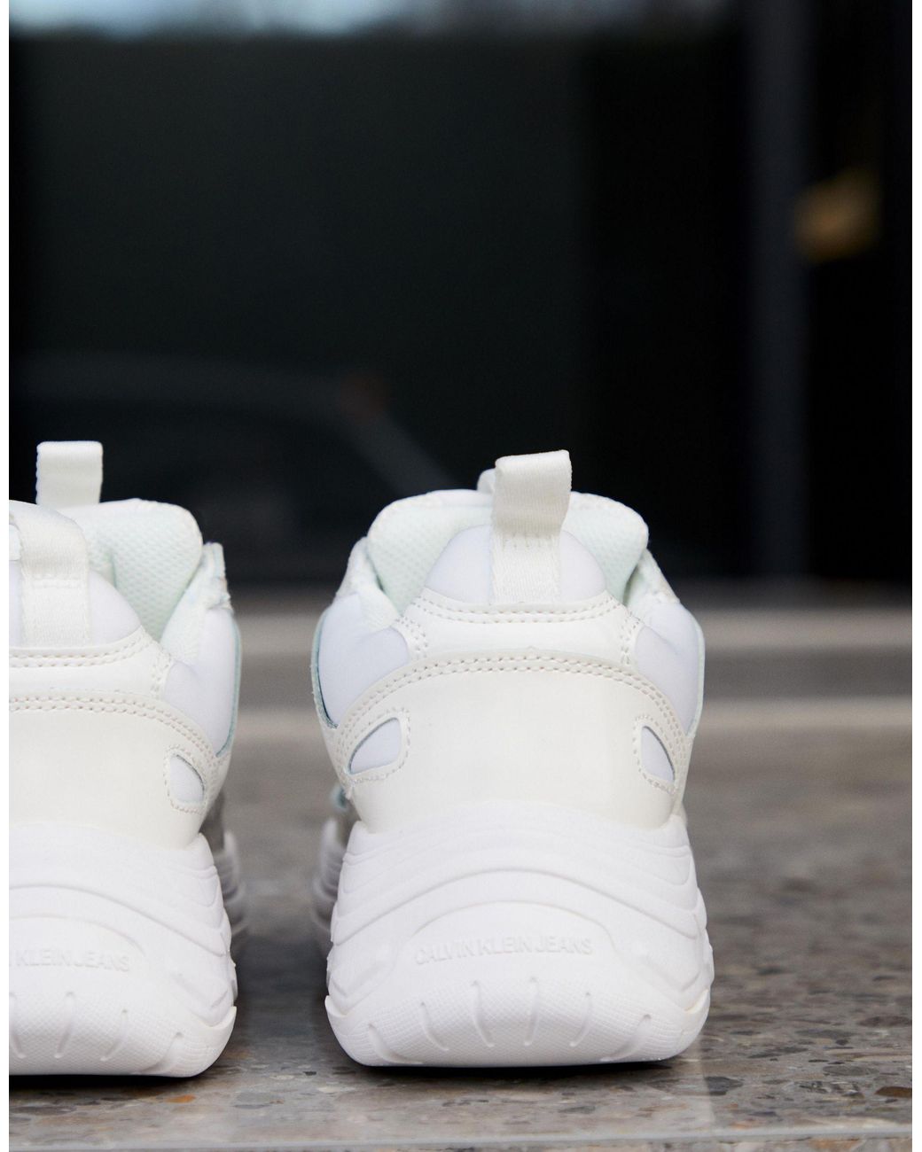 Calvin Klein Maya White Chunky Trainers Lyst