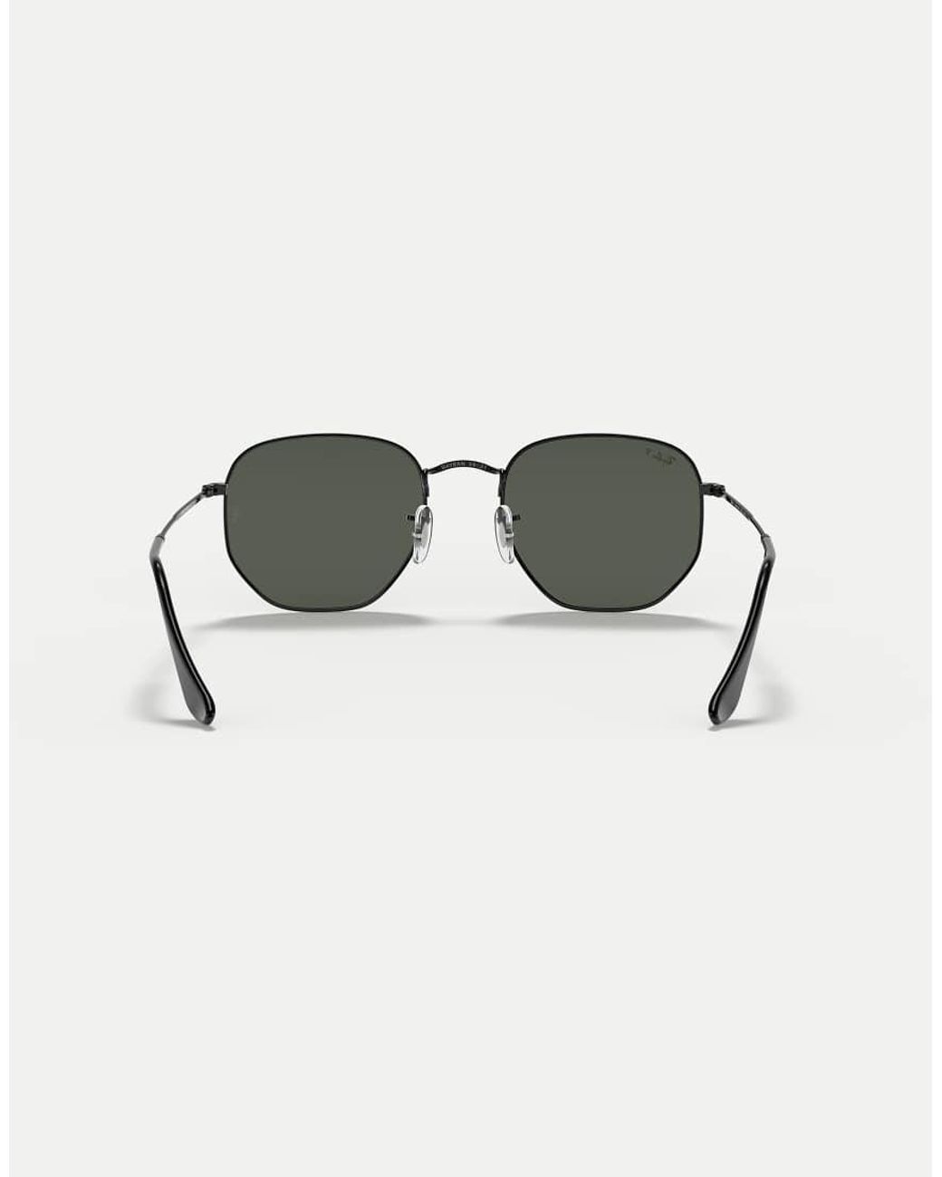 Ray-Ban Black Hexagonal Flat Lenses Irregular Polarised Sunglasses With Lens