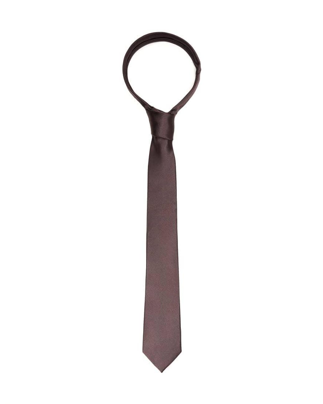 Bershka Brown Plain Tie for men