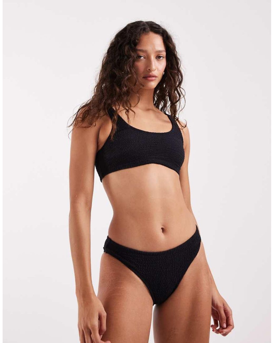 Nike Black Nike Crinkle Hipster Bikini Bottom