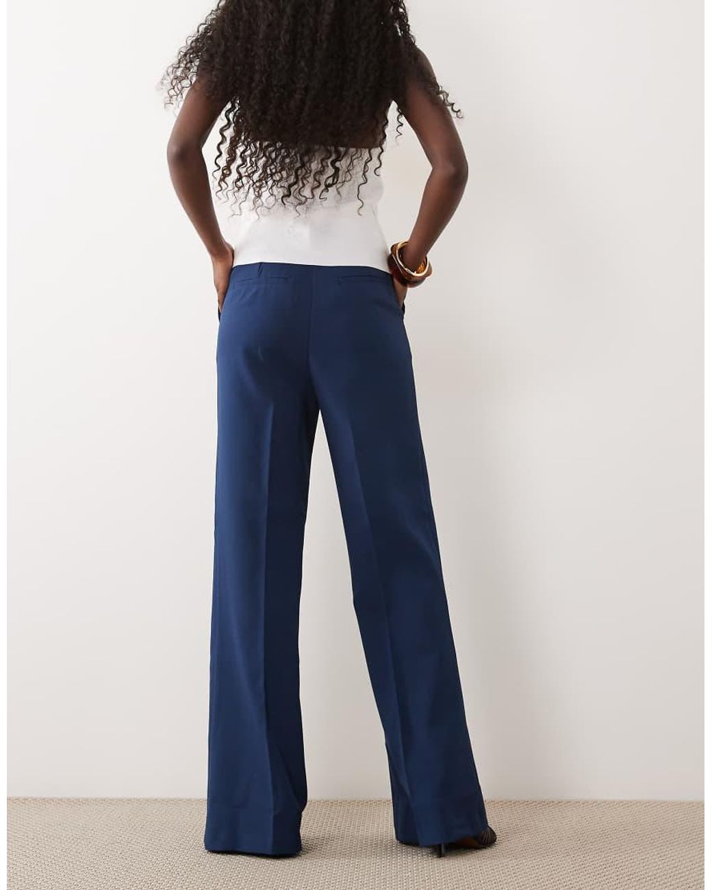 ASOS Blue Tailored Snatch Flare Pants