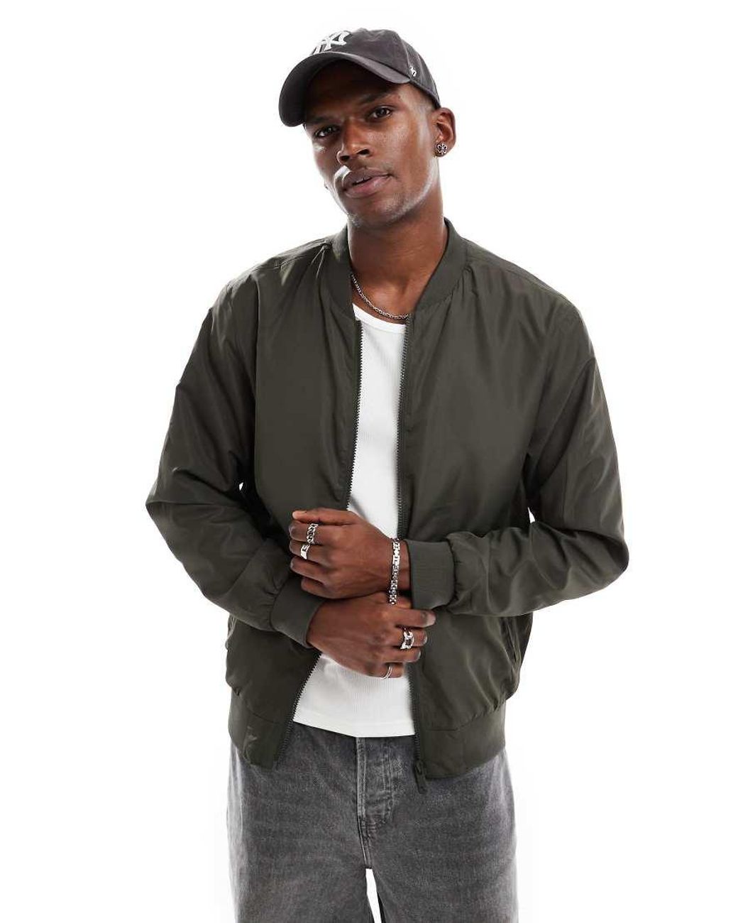 Brave Soul Black Bomber Jacket for men