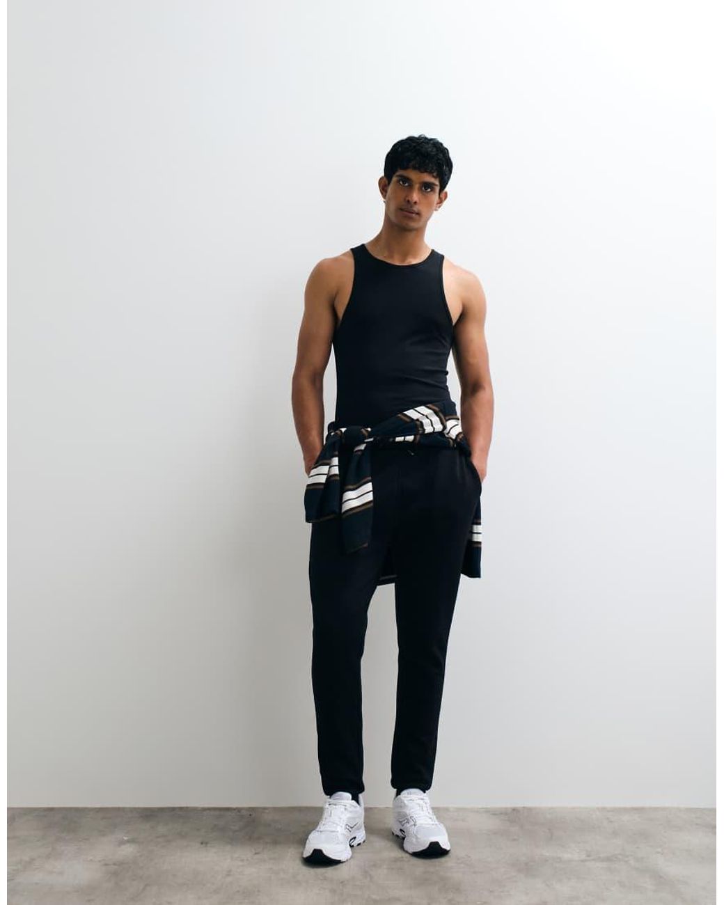 ASOS Blue Essentials Muscle Fit Vest for men