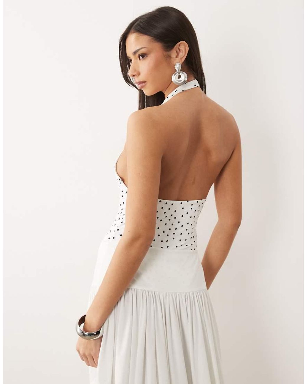 ASOS White Polyamide Scoop Bodysuit