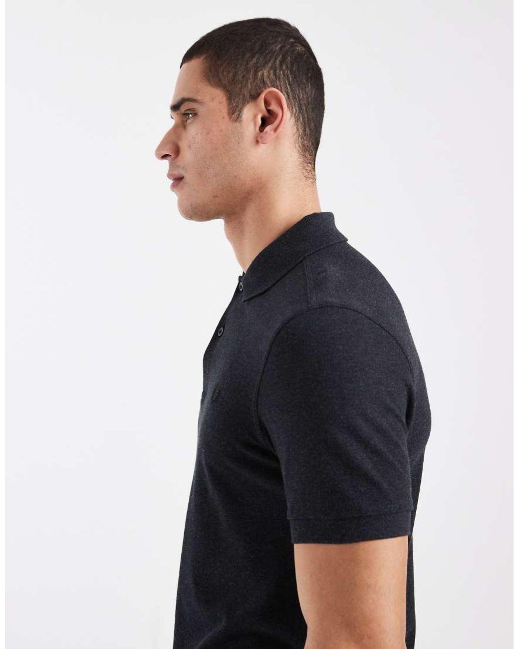 Fred Perry Black Logo Polo Shirt for men
