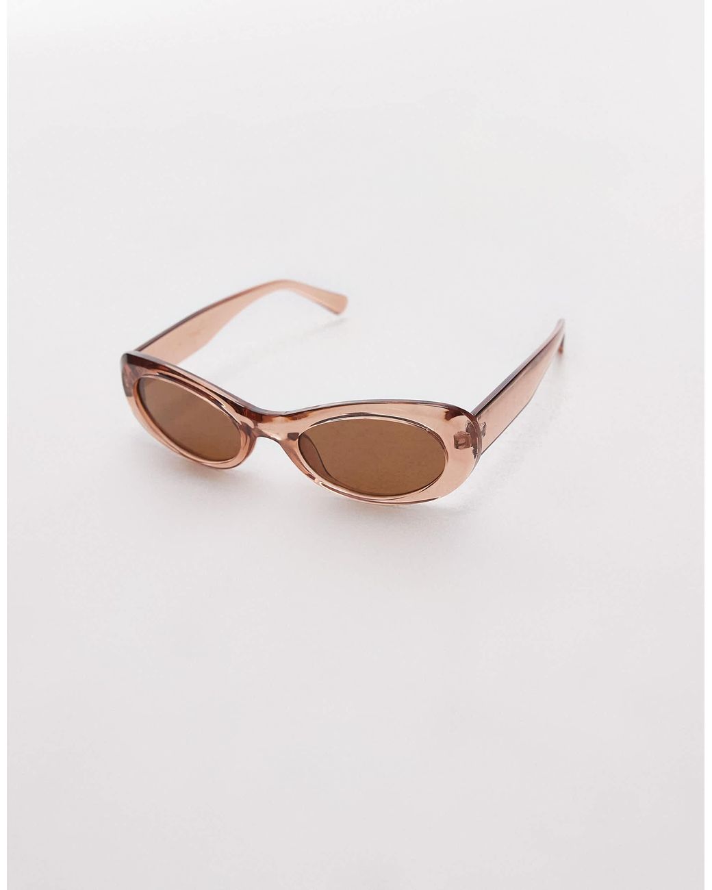 Mango Slim Oval Sunglasses in Brown | Lyst display picture 3