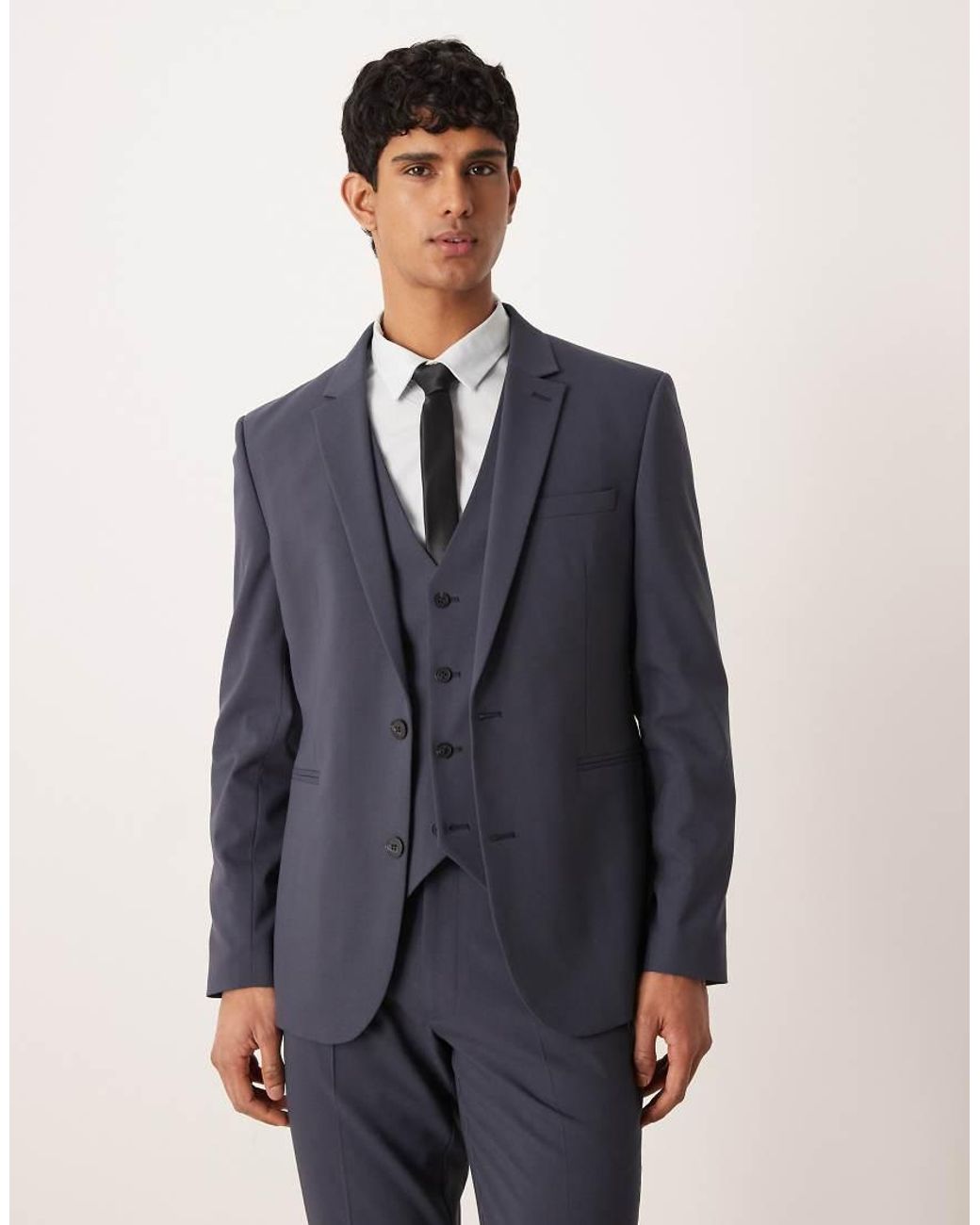 ASOS Blue Slim Suit Jacket for men