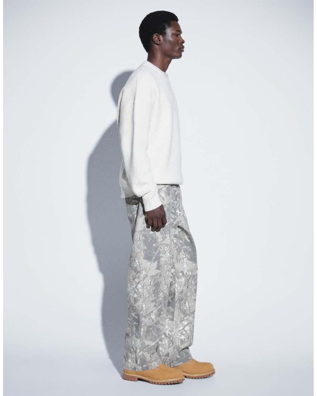 ASOS White Co-Ord Loose Canvas Trouser for men