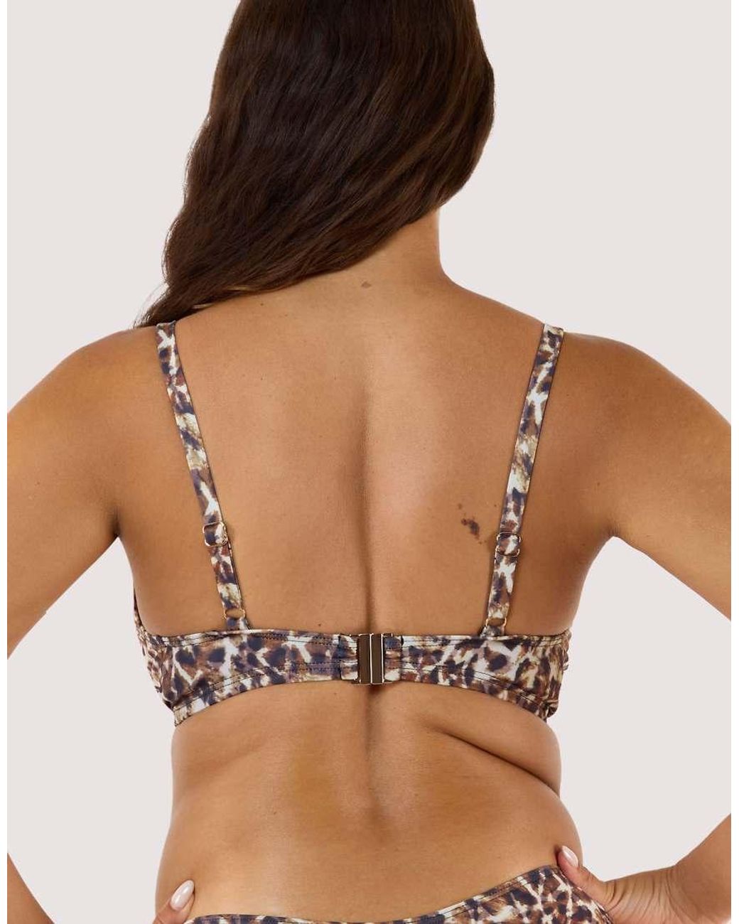 Wolf & Whistle Multicolor Zarah Animal Print Ring Front Top