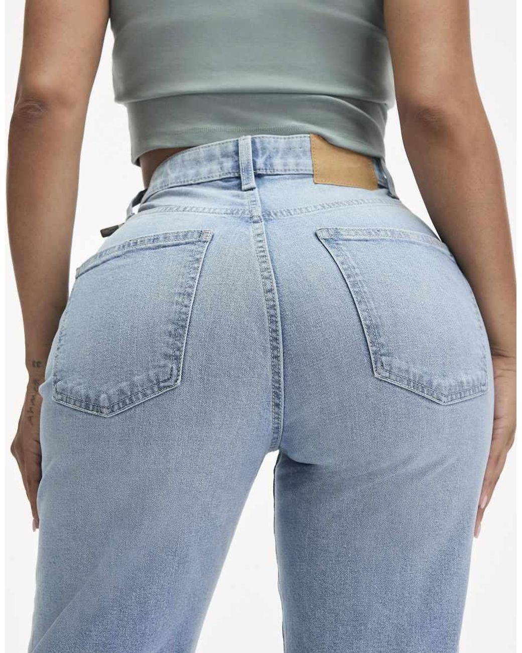 Cotton On Blue Curvy Stretch Straight Jean