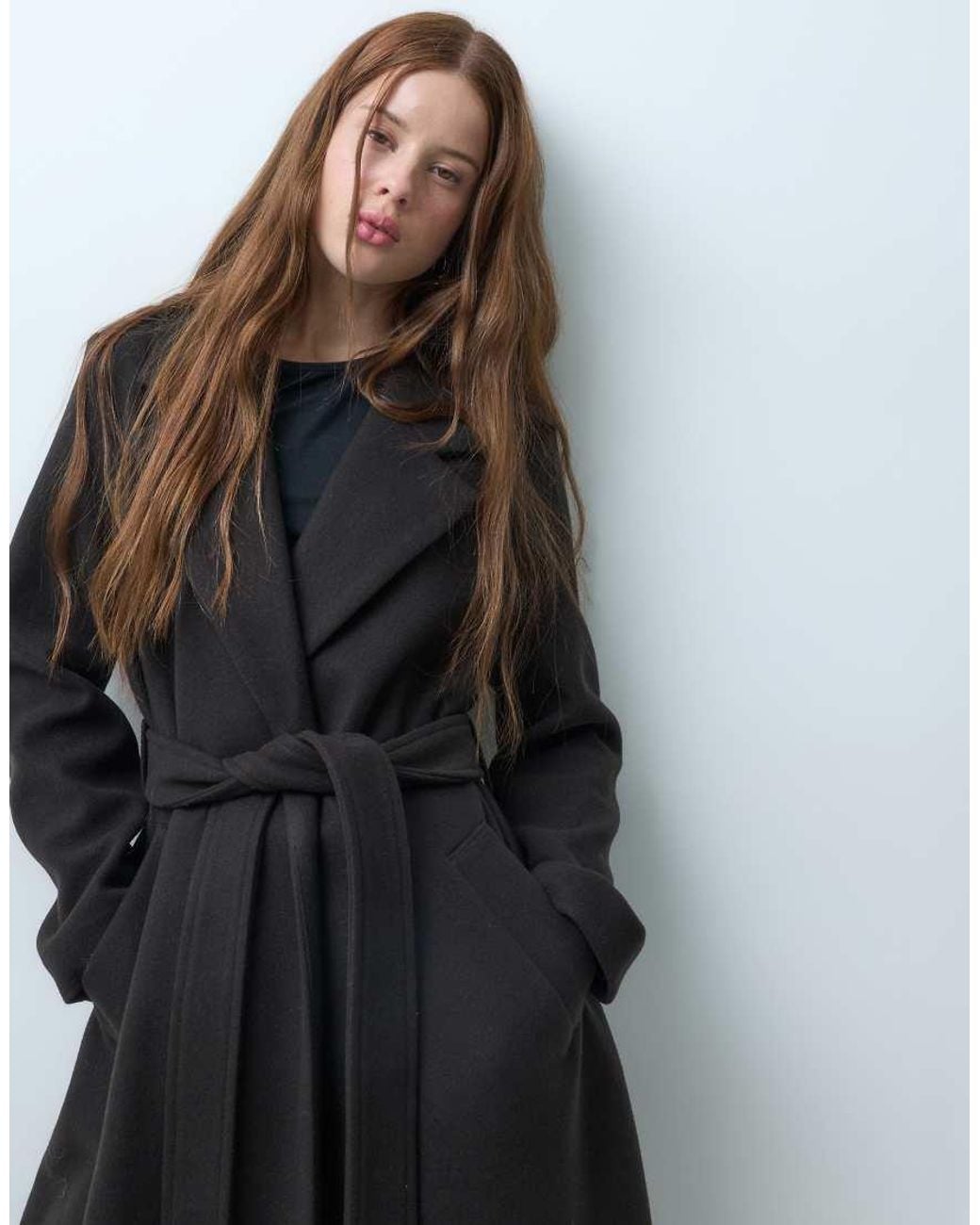 Vero Moda Black Belted Formal Maxi Coat