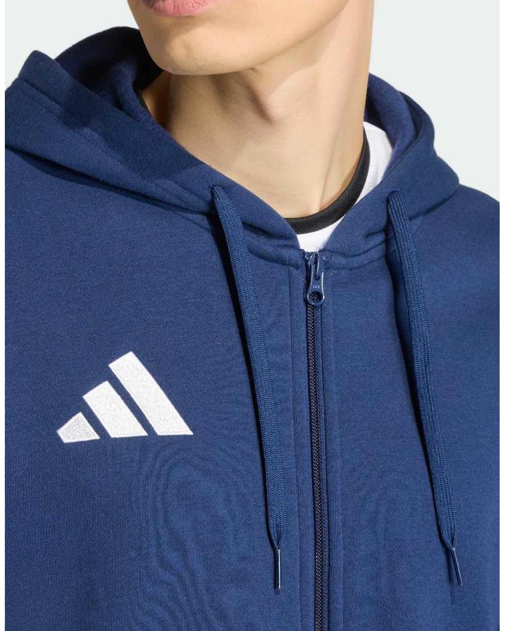 Adidas Originals Blue Entrada26 Full Zip Hoodie for men
