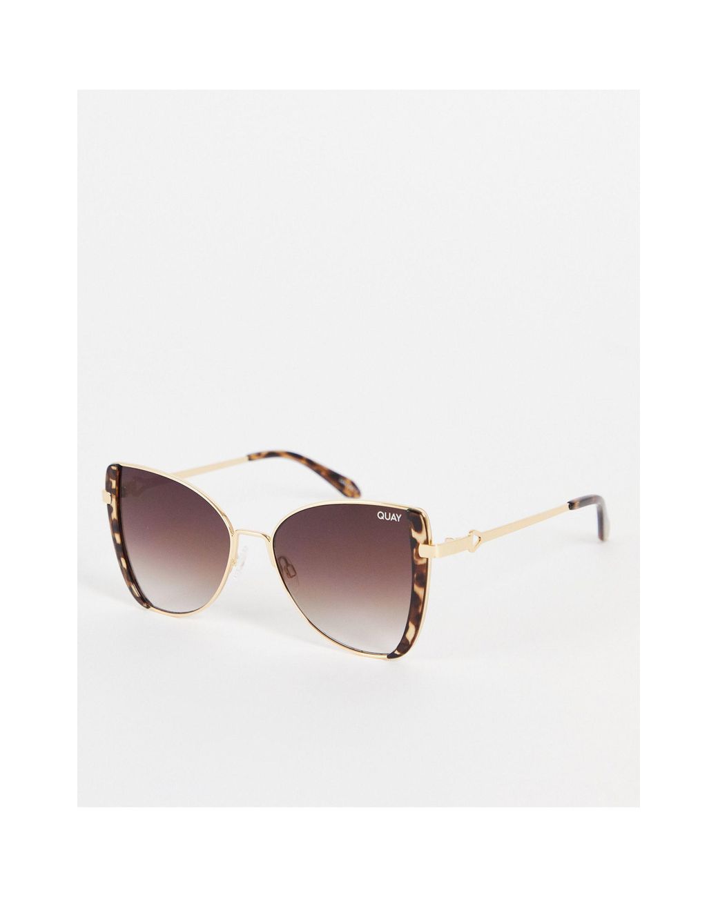 Quay Quay Glow Up Cat Eye Sunglasses in White Lyst