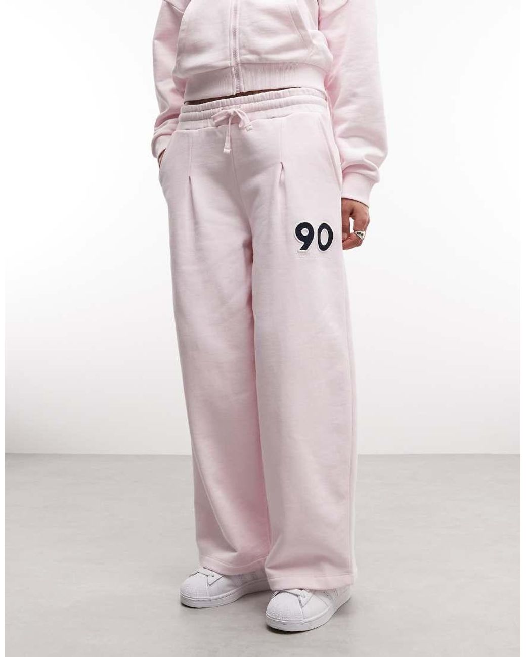 ASOS Pink Weekend Collective Oversized Barrel Leg Trackies