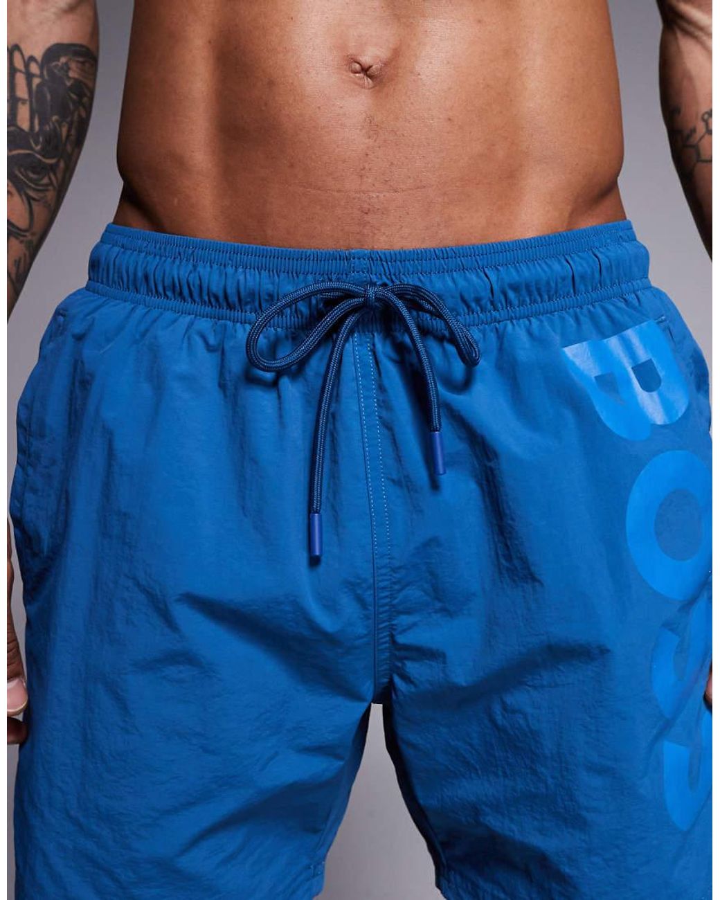 Boss Blue Boss Octopus Logo Swim Shorts for men