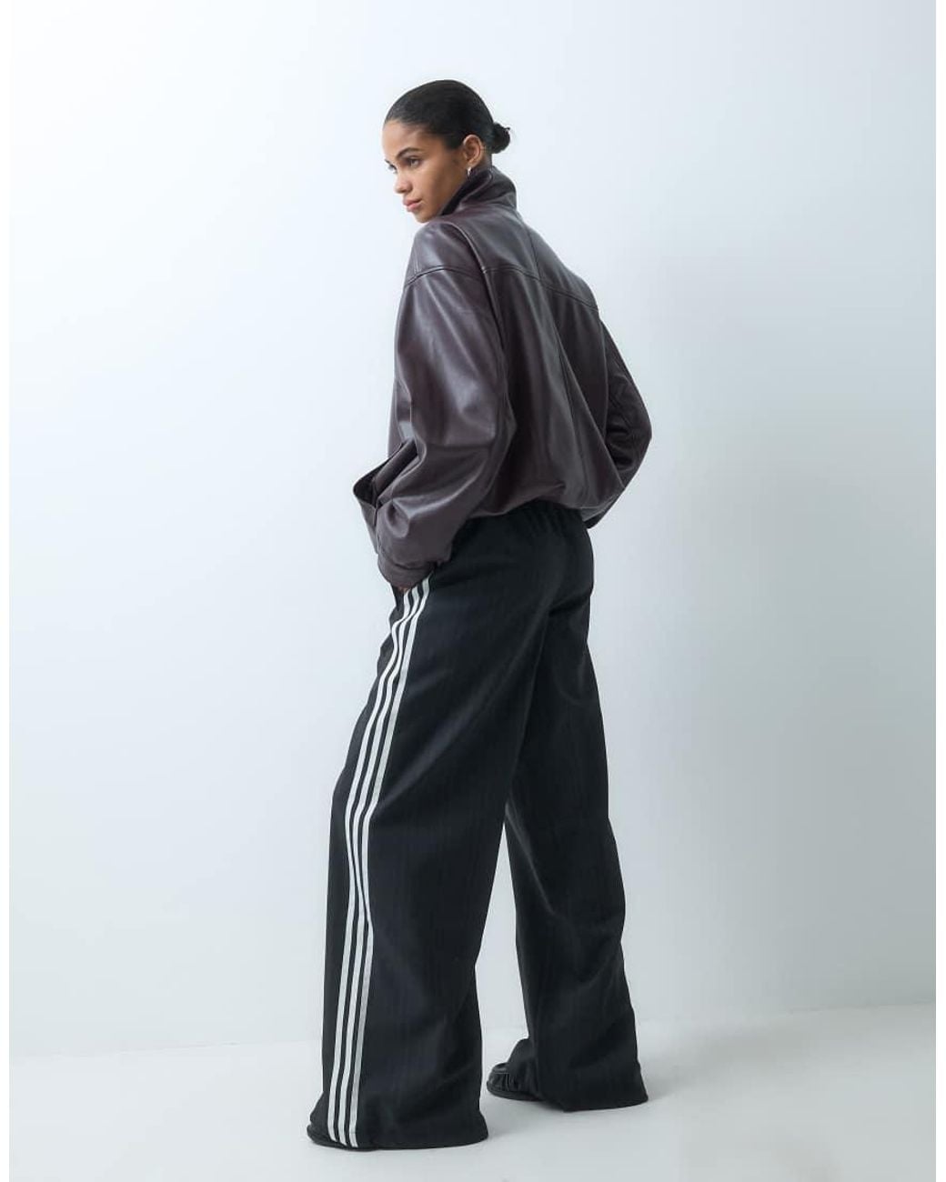 Adidas Originals Blue Check Track Bottoms