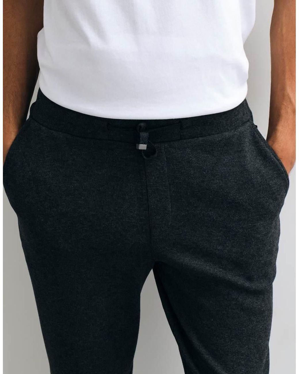 Mango White Tailored Sweatpants for men