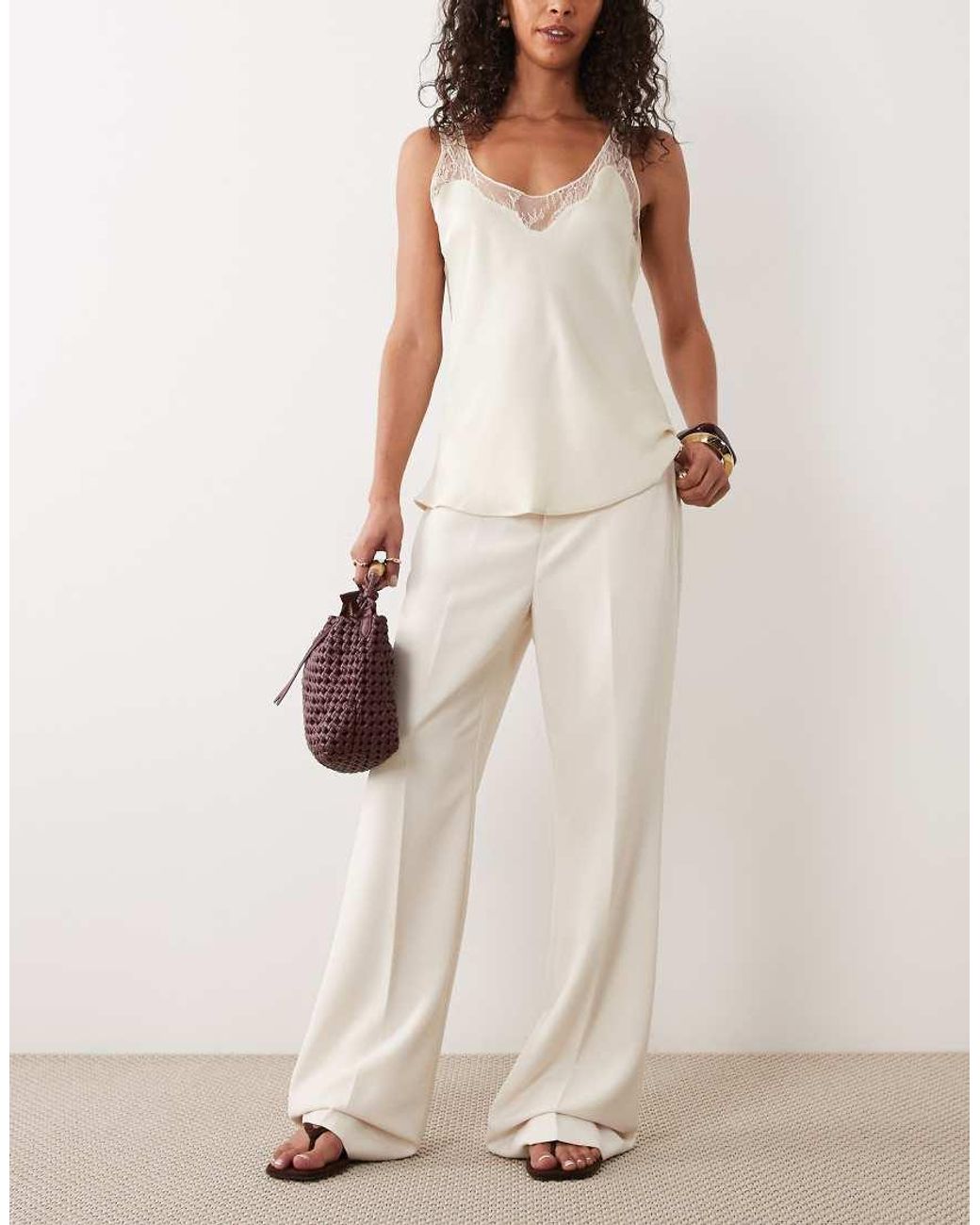 Ralph Lauren Natural Straight Leg Trousers