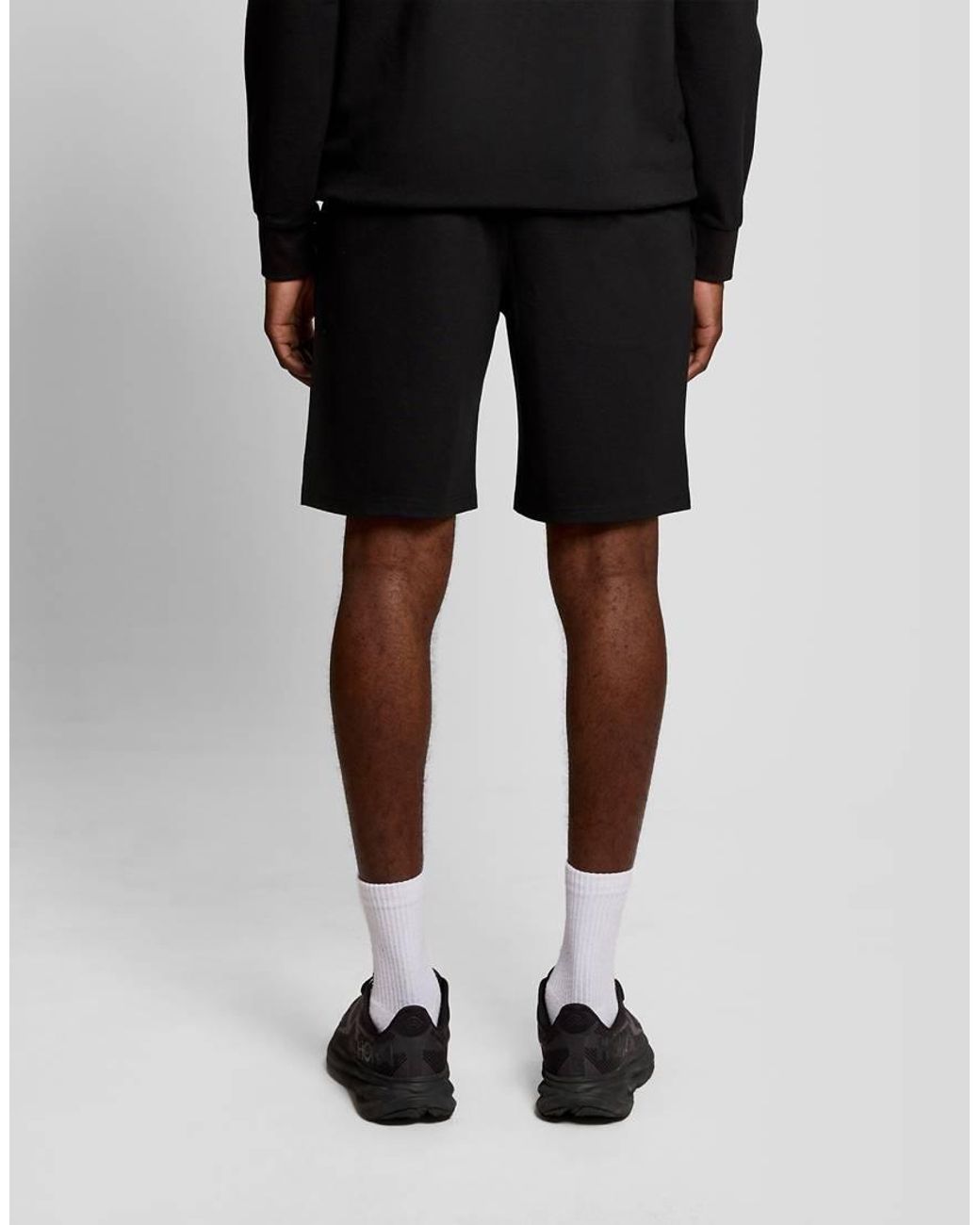 Lyle & Scott Black Mid Layers Fly Fleece Shorts for men