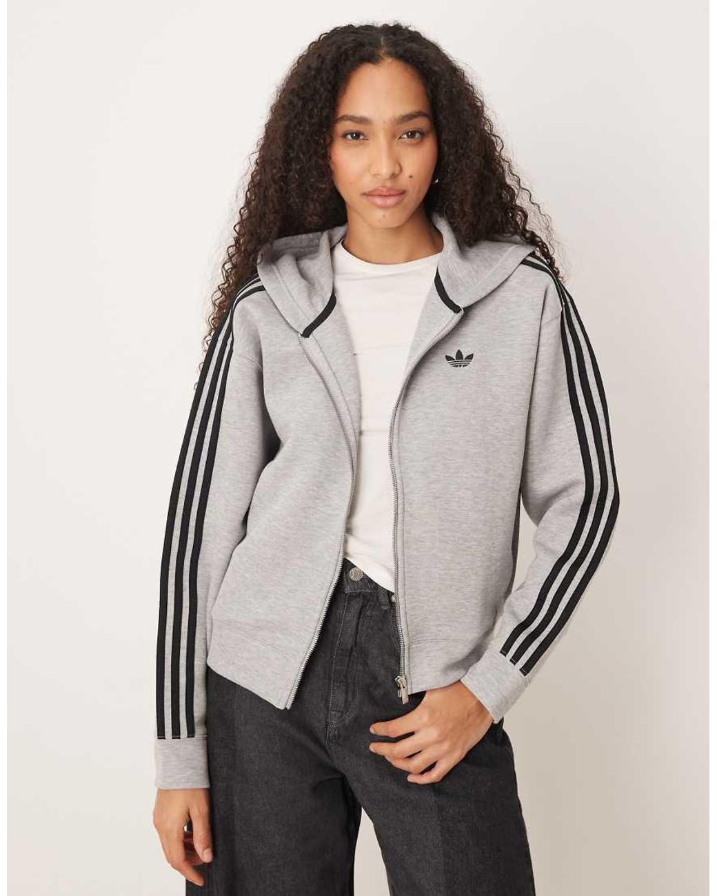 Adidas Originals Gray Spacer Zip Through Hoodie