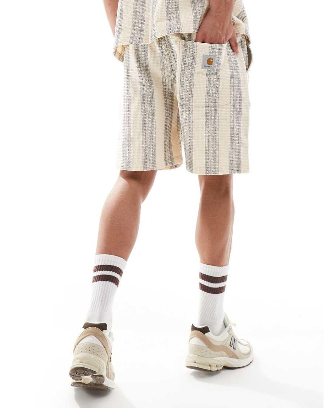 Carhartt White Co-Ord Dodson Stripe Short for men