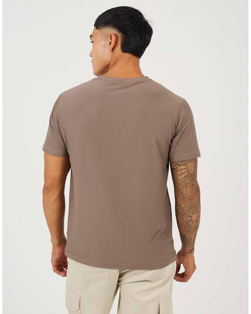 Brave Soul Gray Classic Crew Neck T-Shirt for men