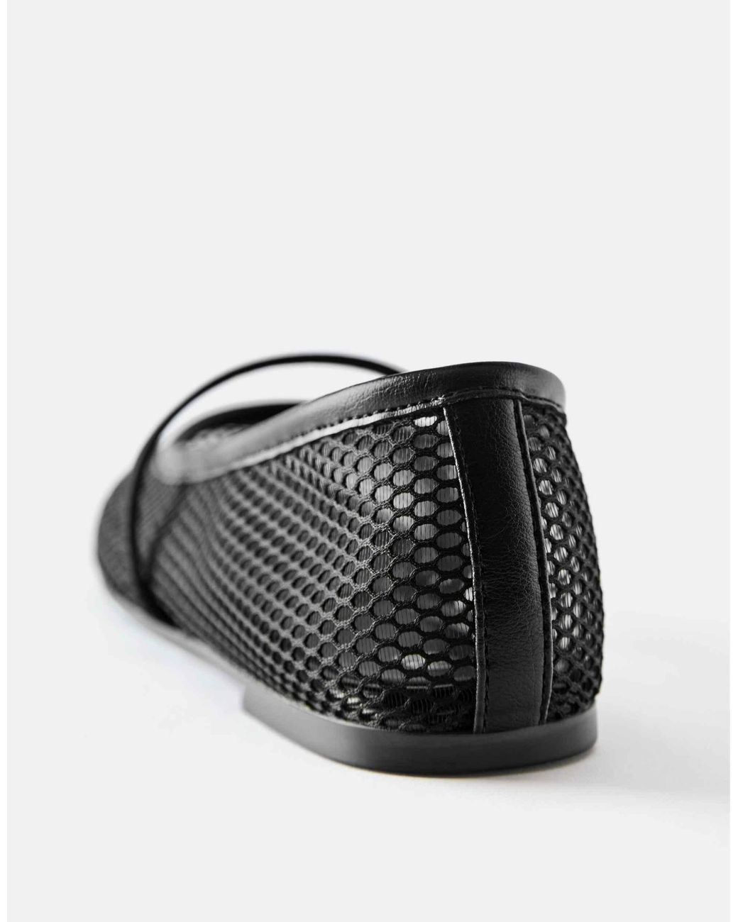 Pull&Bear Black Mesh-ballerinas