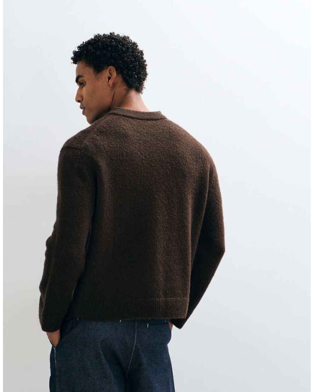 ARKET Blue V Neck Knit Jumper for men