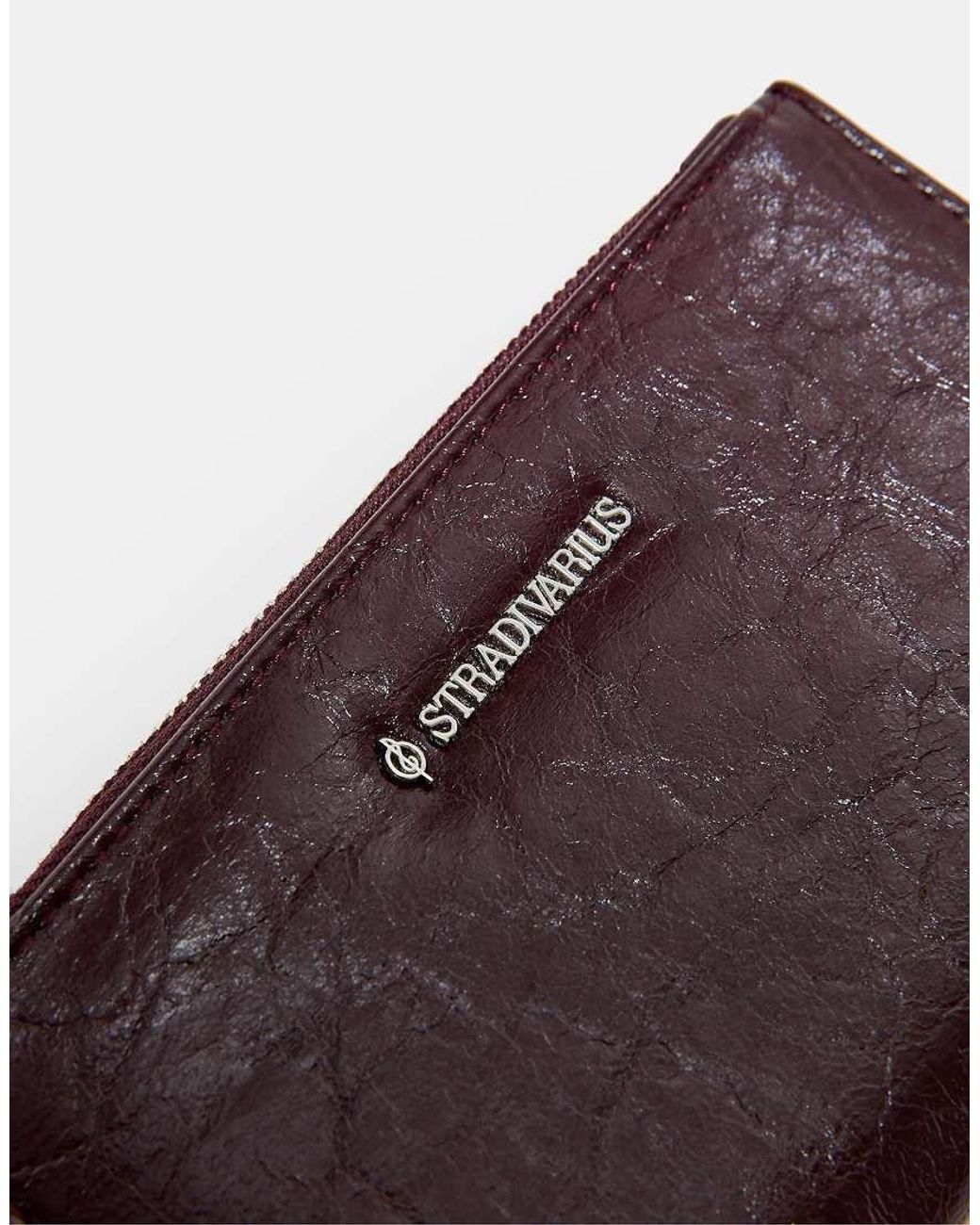 Stradivarius Purple Basic Zip-up Purse