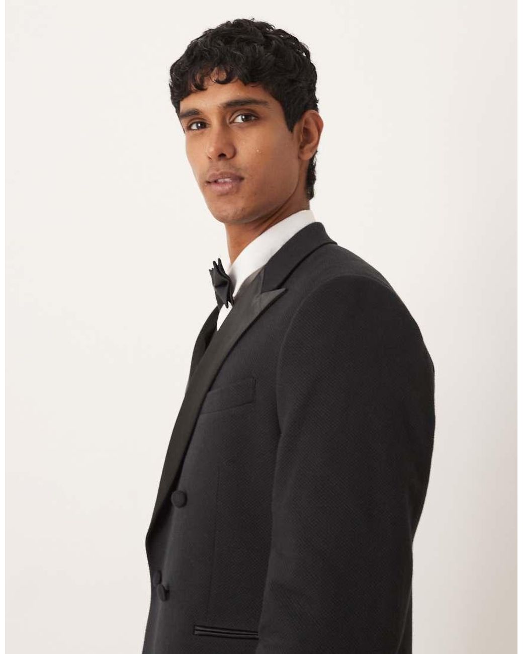 ASOS Black Double Breasted Tuxedo Suit Jacket for men