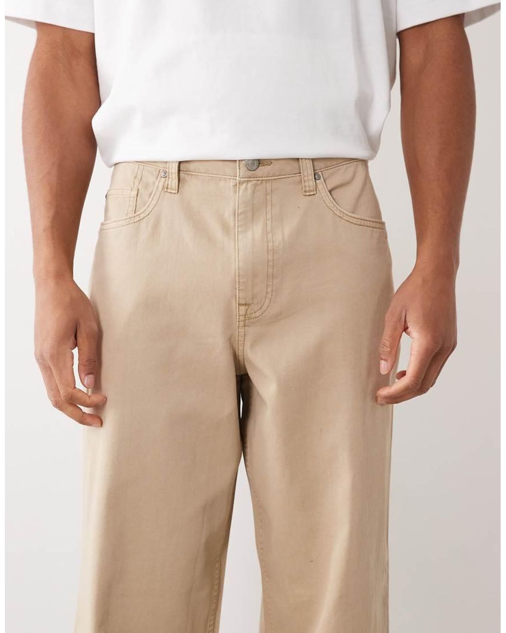 ASOS Natural baggy Lightweight Jeans for men