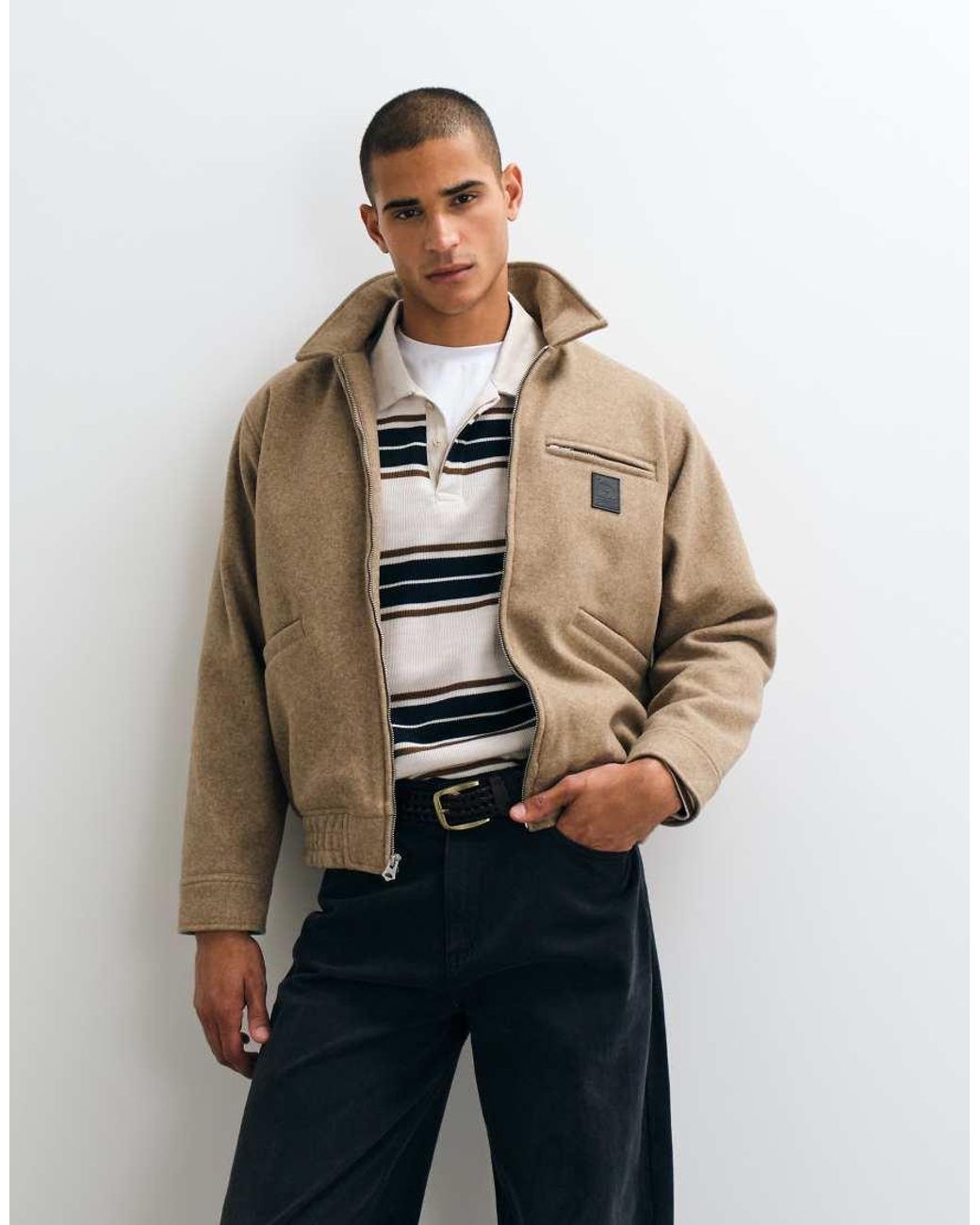 Obey Brown Ledger Blouson Jacket for men