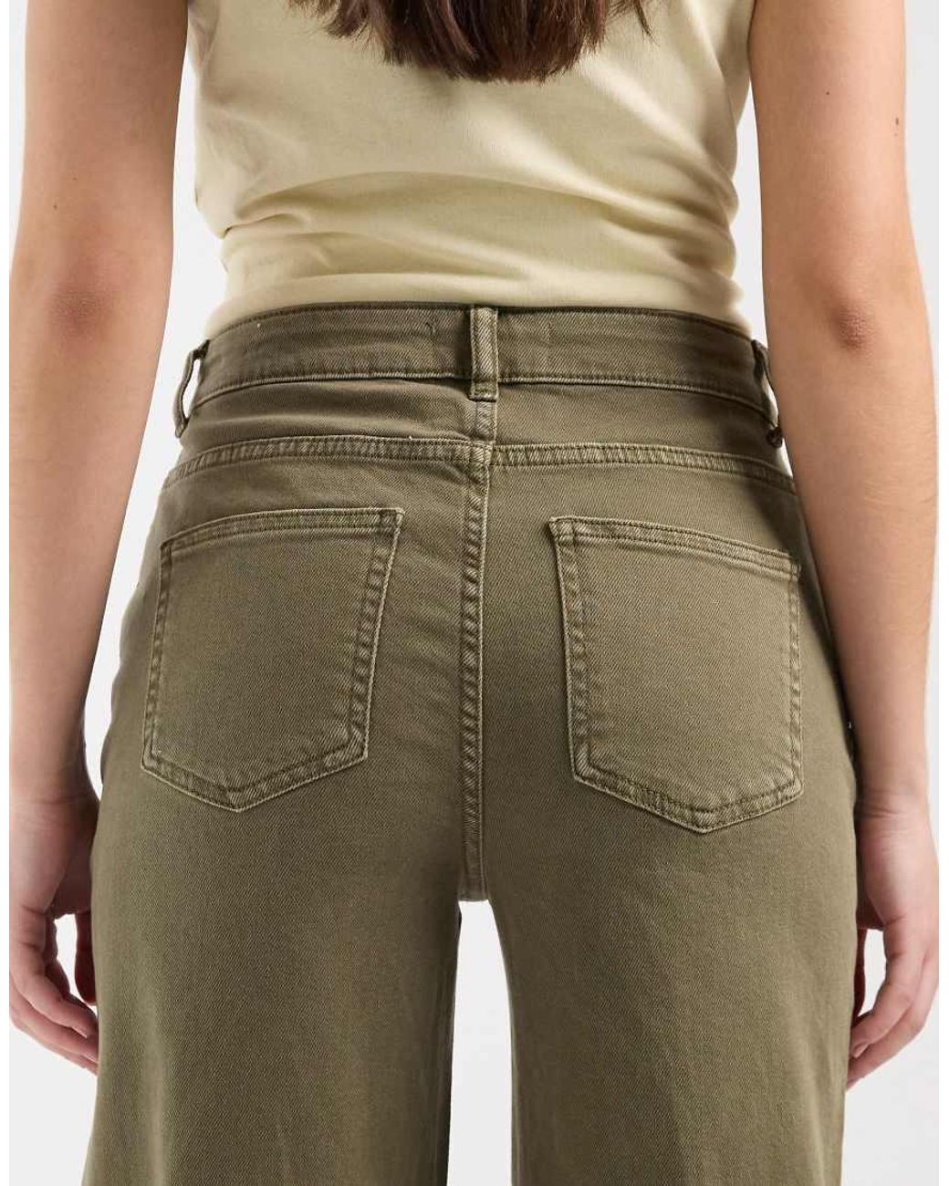 Pieces Natural Mid Waist Wide Leg Jeans
