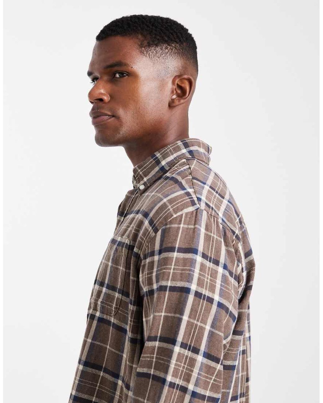 Jack & Jones Brown Check Shirt for men