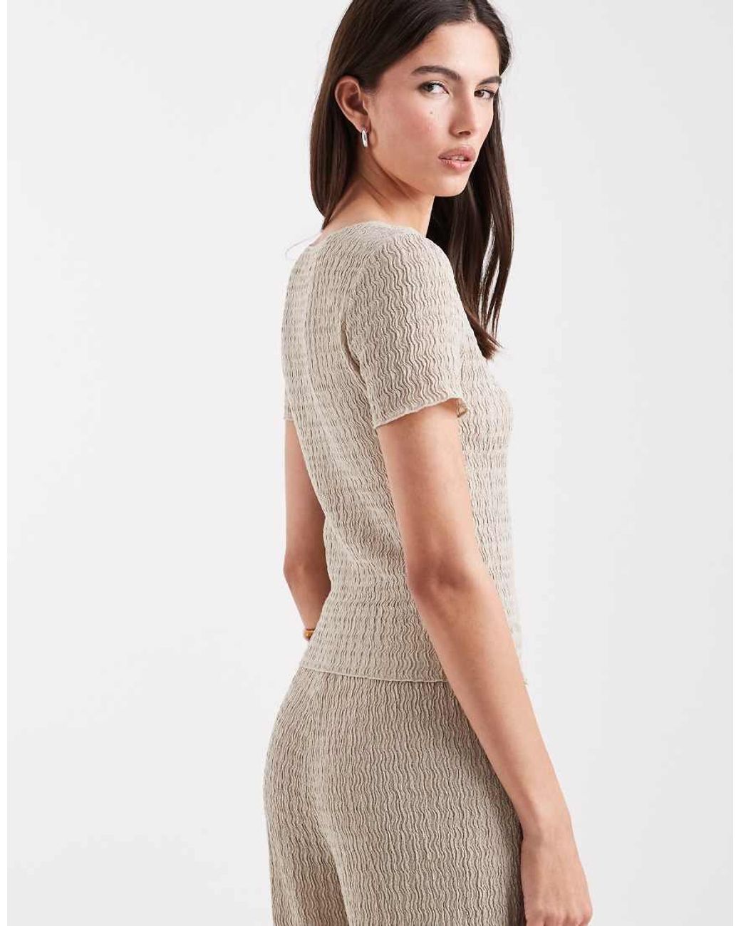 ONLY Natural Textured Top Co-ord