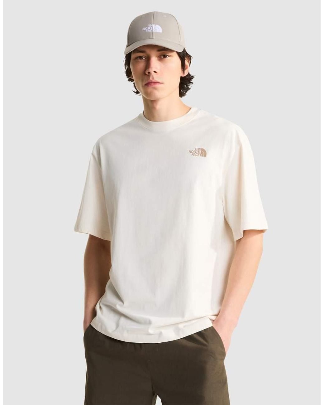 The North Face White U Flower Logo Oversized Ss Tee for men