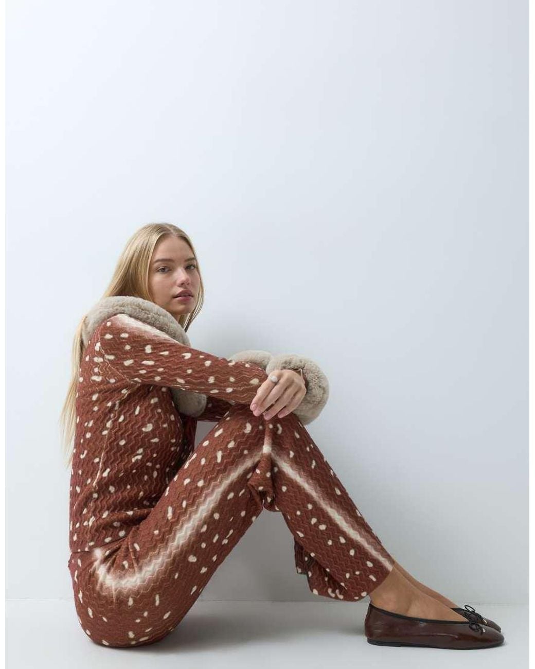 House Of Sunny White peggy Knitted Pants