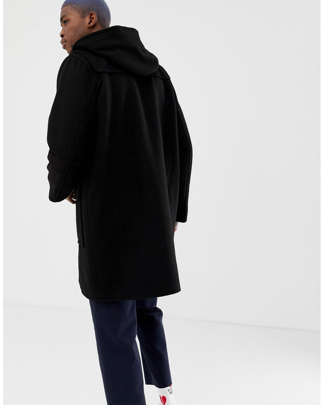 L VE Duffle coat capuche Lacoste pour homme en coloris Noir Lyst